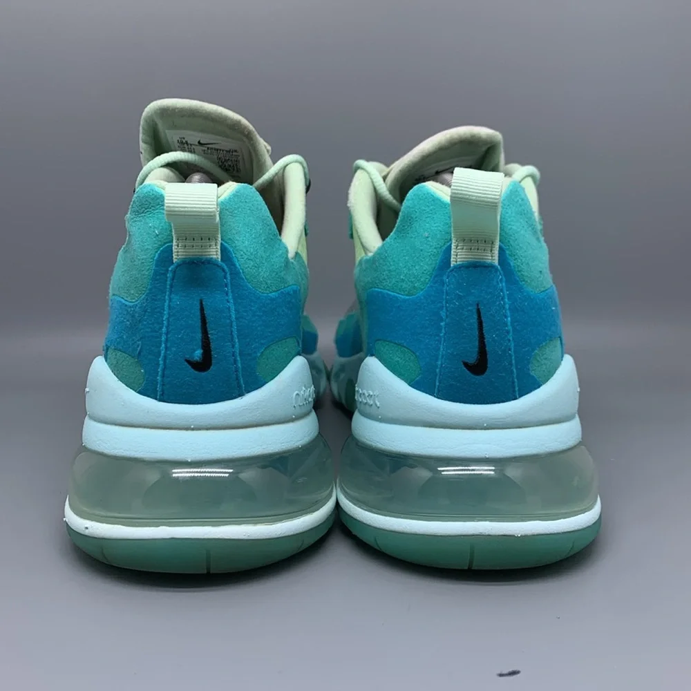 Nike Air Max 270 React Hyper Jade‎ Running Shoes AO4971-301 Men’s Sz 10.5